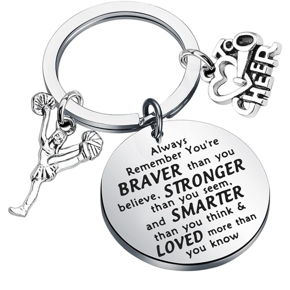 BNQL Inspirational Cheerleader Keychain - Picture 1 of 3